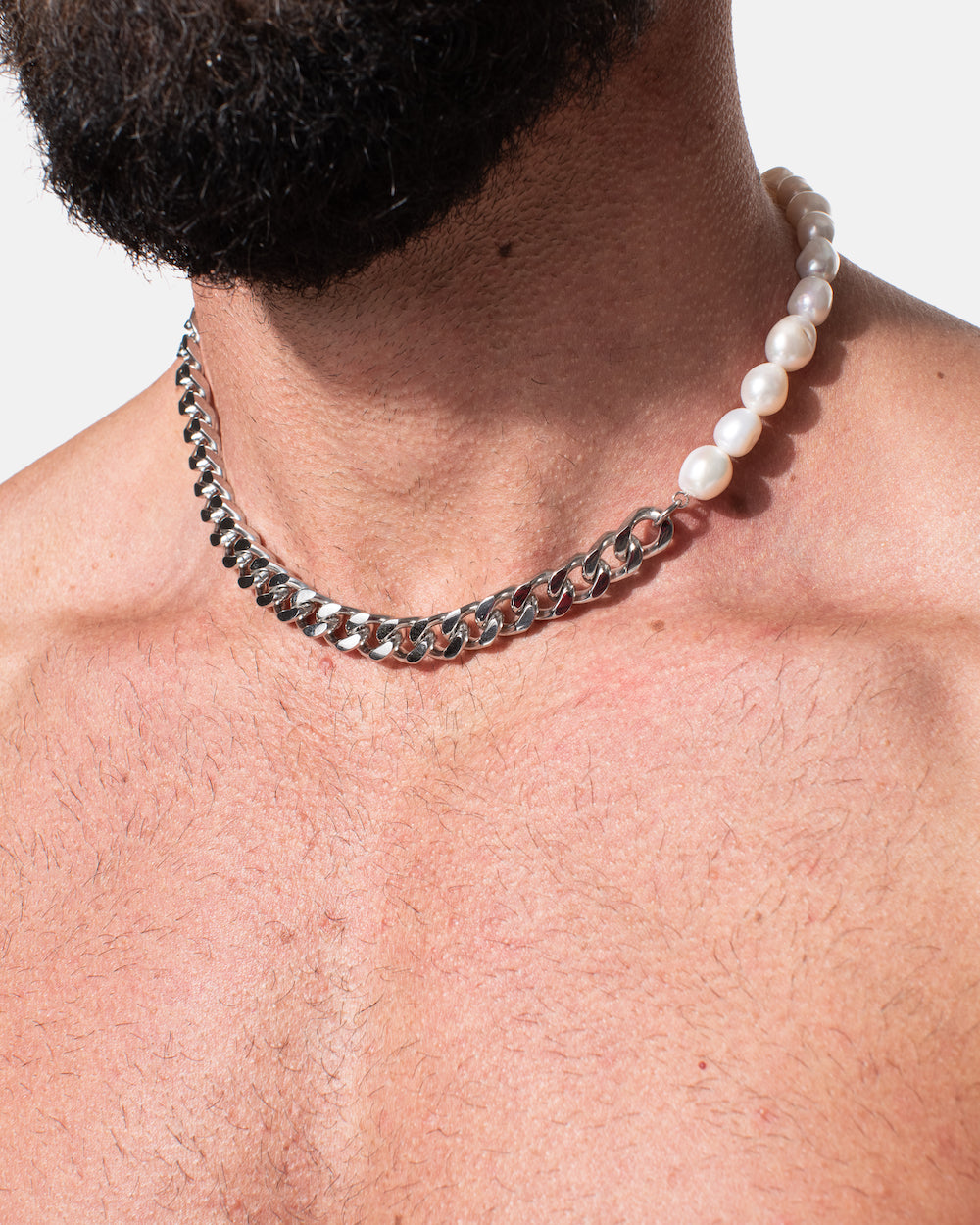 Cuban Chain & Pearl Necklace