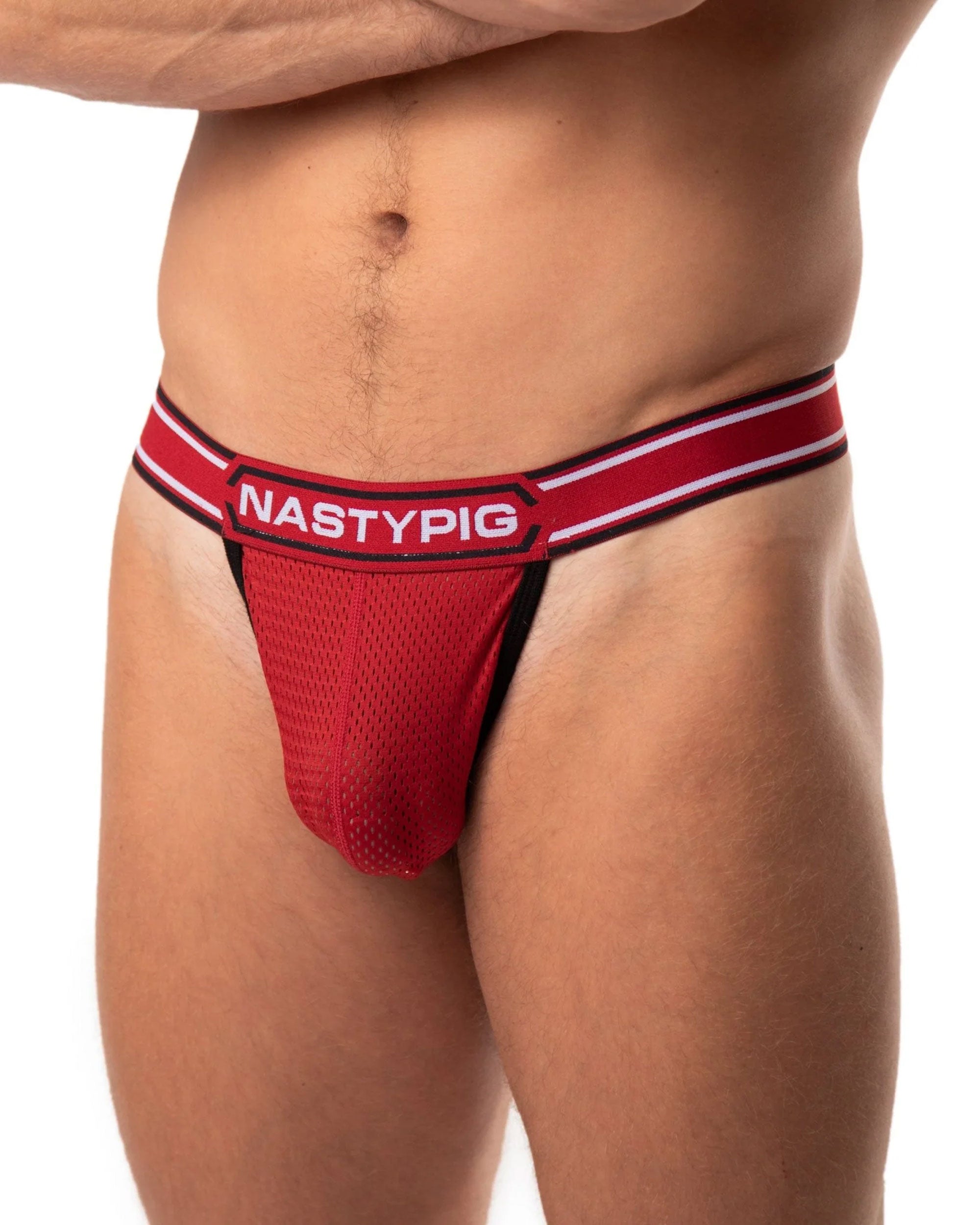 PB Cotton String Thong Red 01103 at International Jock