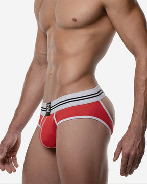 Round2 Red Backless Brief