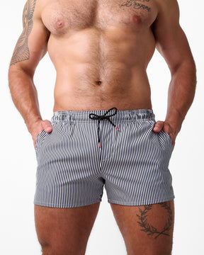 Titan Swim Short - Black Stripe