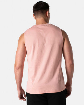 Core Muscle Cut Tank - Dusty Pink
