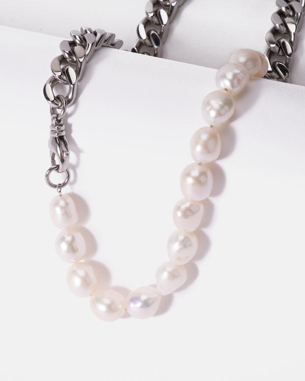 Cuban Chain & Pearl Necklace
