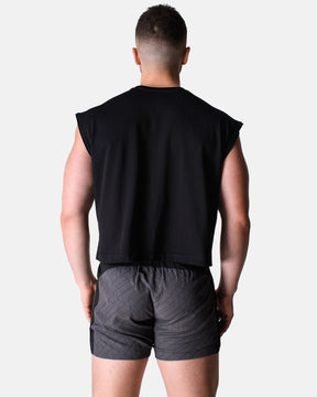 Abs Box Cut Muscle Tank - Black